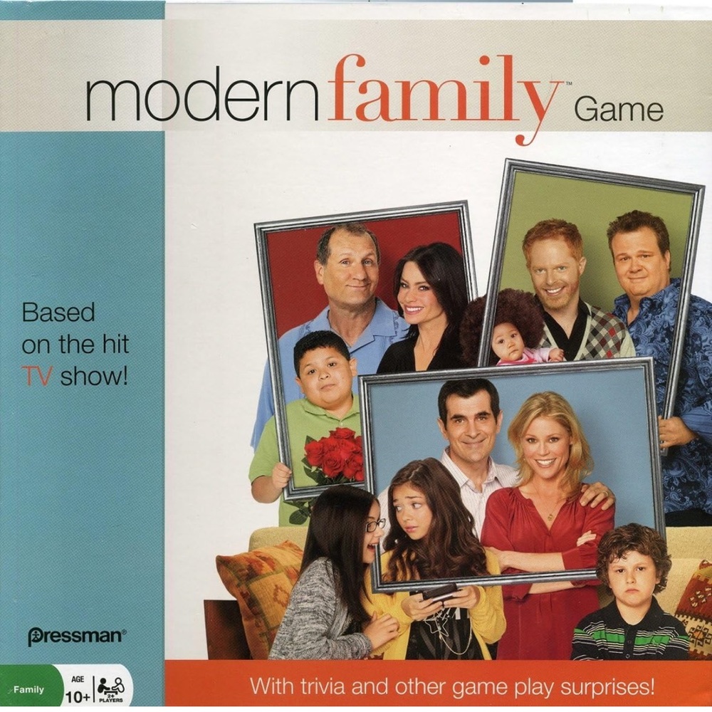 Modern family trivia board game. NEVER USED. IN SEALED BOX